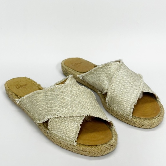 Castaner Palmera Linen Crisscross Slide Espadrilles - Picture 5 of 7